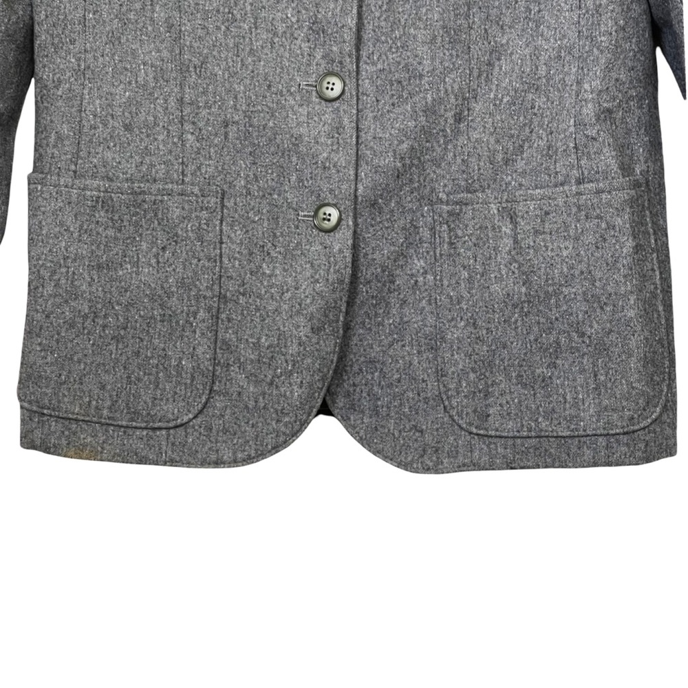 Pendleton Wool Blazer Jacket Office Vintage Gray 8 - image 5
